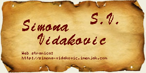 Simona Vidaković vizit kartica